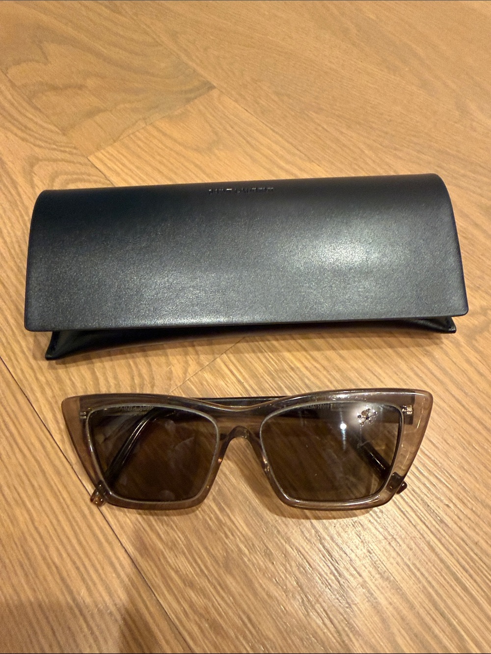 Saint Laurent Mica Brown/grey lens sunglasses with case - Picture 2 of 5